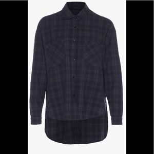 High low Flannel top